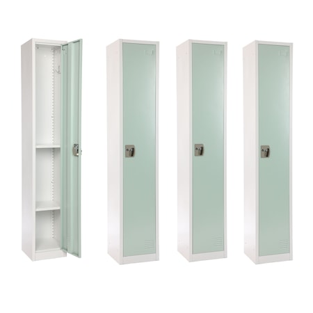 Adiroffice 12 in W, 12 in D, 72 in H, Steel ADI629-201-MGRN-PKG-4